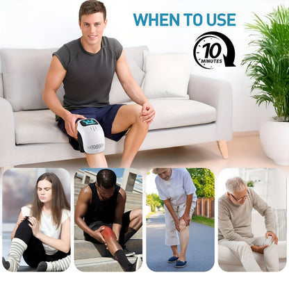 Electric Heated Knee Massager with Adjustable Support and Compression