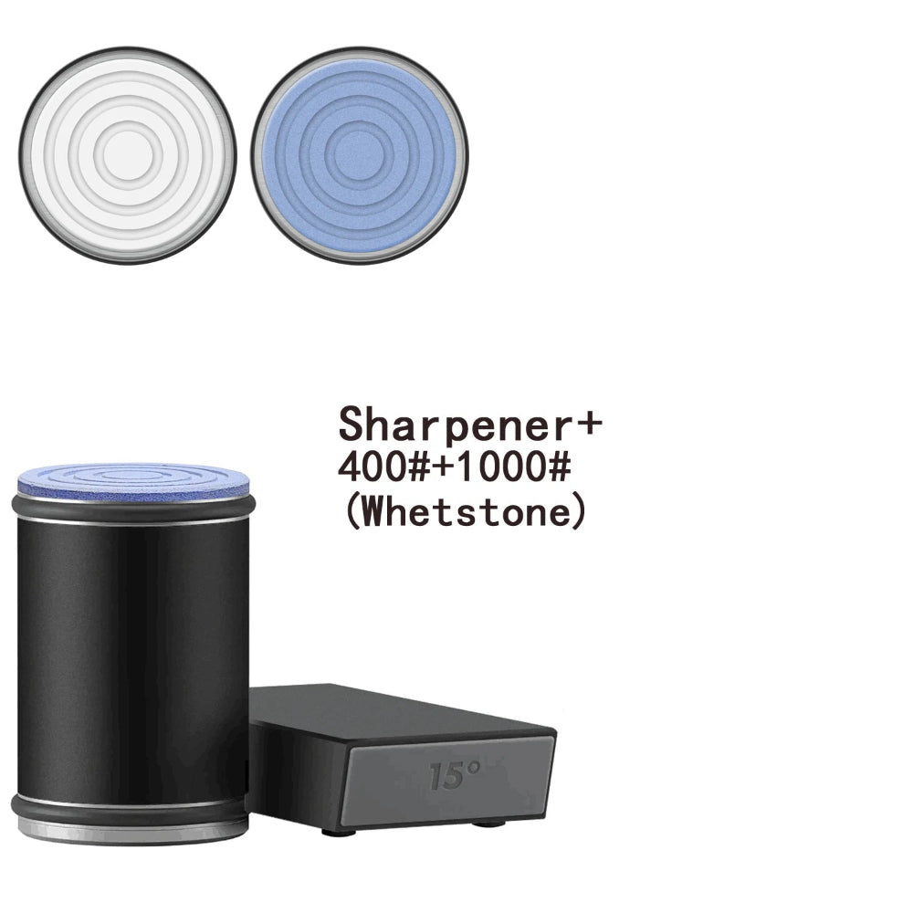Dual-Angle Knife Sharpener with Rolling Wheel for a Razor-Sharp Steel Edge