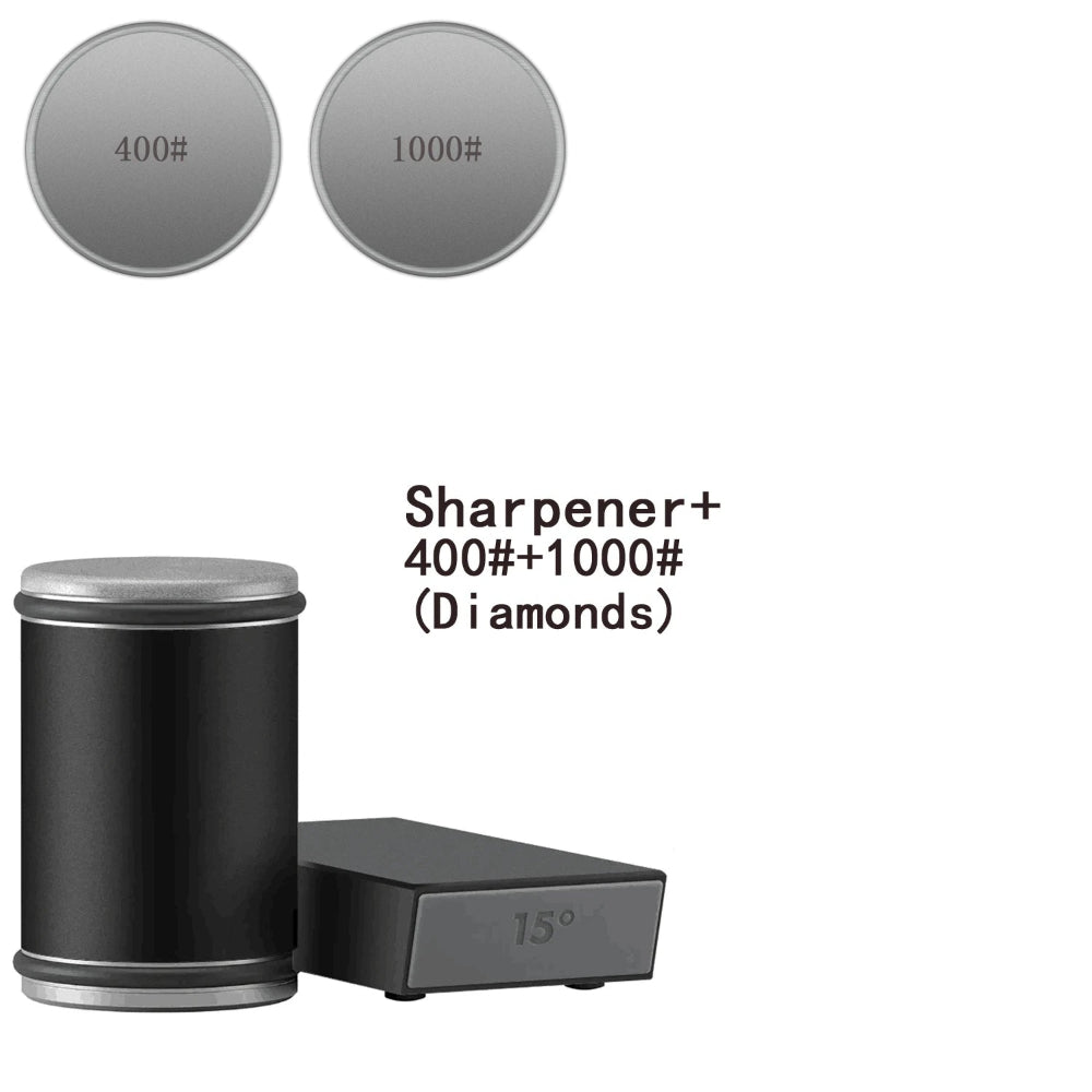 Dual-Angle Knife Sharpener with Rolling Wheel for a Razor-Sharp Steel Edge