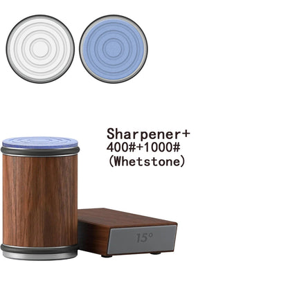 Dual-Angle Knife Sharpener with Rolling Wheel for a Razor-Sharp Steel Edge