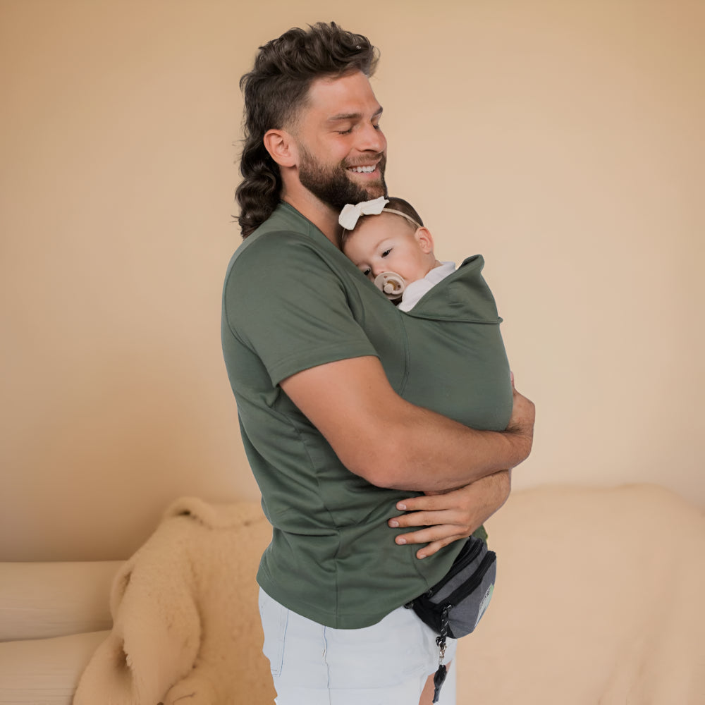 Hands-Free Baby Carrier Tee: Wrap Shirt Style for Easy Infant Carrying