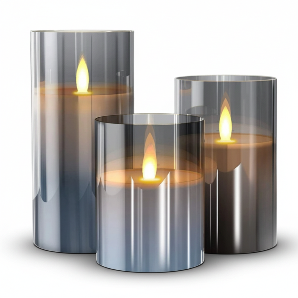 Flameless LED Candle Set with Remote – Warm White Decorative Candles for Ambient Lighting