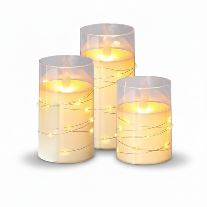 Flameless LED Candle Set with Remote – Warm White Decorative Candles for Ambient Lighting