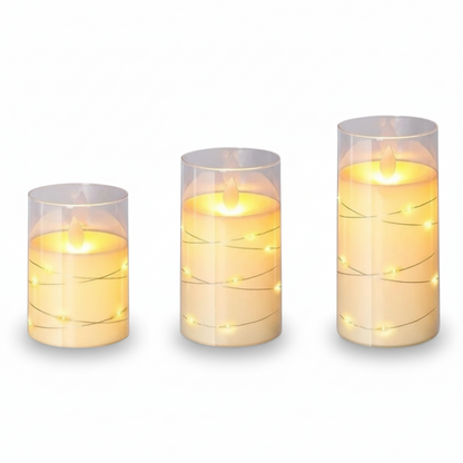 Flameless LED Candle Set with Remote – Warm White Decorative Candles for Ambient Lighting