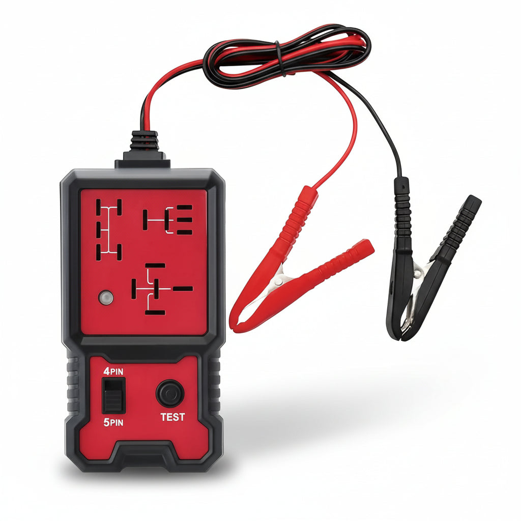 12V Car Battery Tester with LED Voltage Indicator and Relay Testing Tool