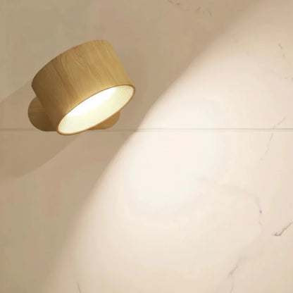 Cordless Wall Light with Rotating LED Night Lamp