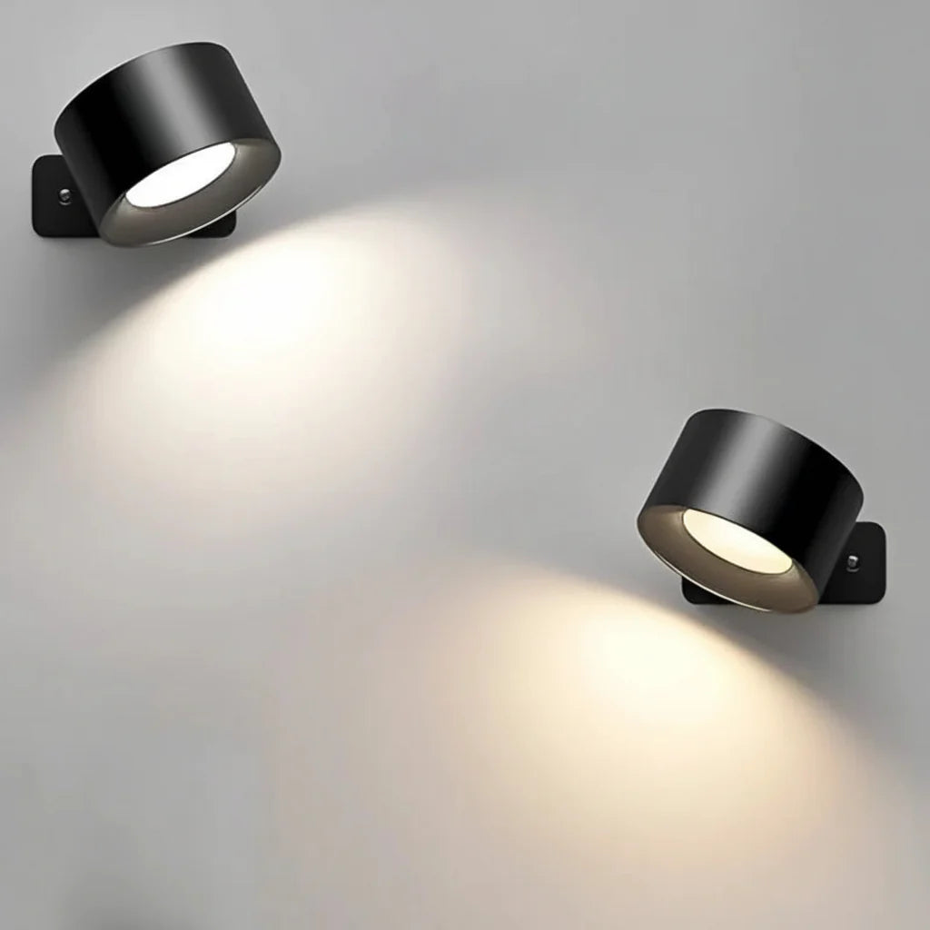 Cordless Wall Light with Rotating LED Night Lamp