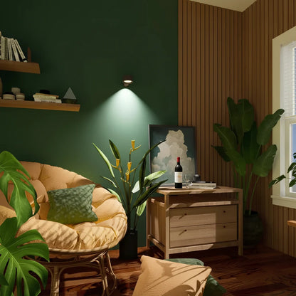 Cordless Wall Light with Rotating LED Night Lamp