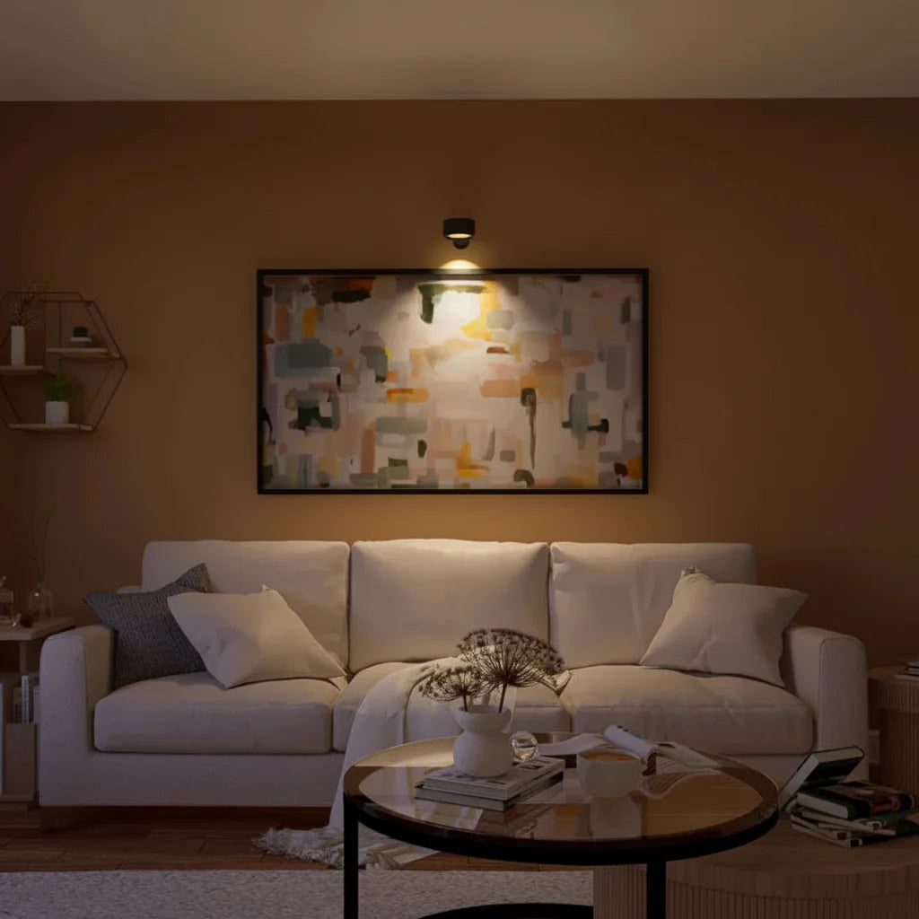 Cordless Wall Light with Rotating LED Night Lamp