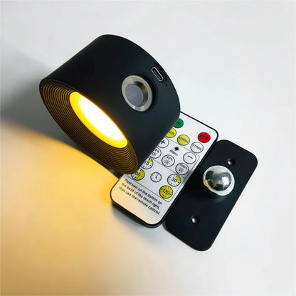 Cordless Wall Light with Rotating LED Night Lamp