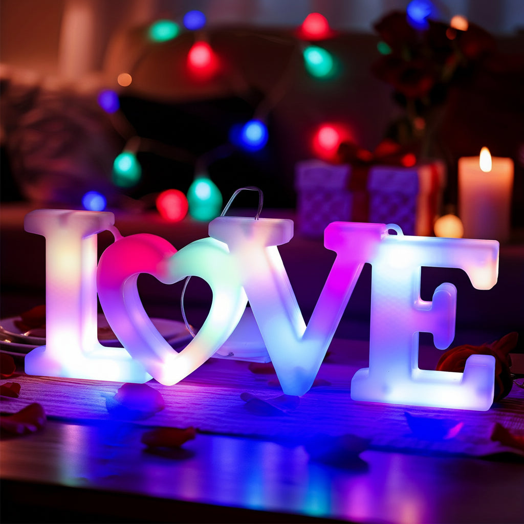 Heart-Shaped LED Night Light – Battery-Powered Wall Decor, Perfect Valentine’s Gift