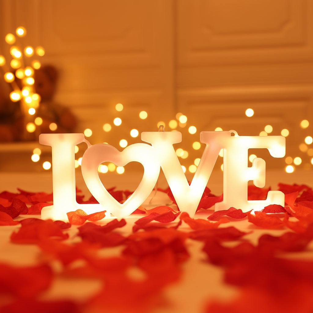 Heart-Shaped LED Night Light – Battery-Powered Wall Decor, Perfect Valentine’s Gift