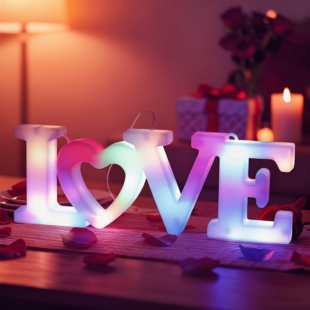 Heart-Shaped LED Night Light – Battery-Powered Wall Decor, Perfect Valentine’s Gift