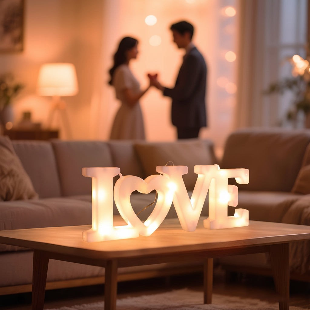 Heart-Shaped LED Night Light – Battery-Powered Wall Decor, Perfect Valentine’s Gift