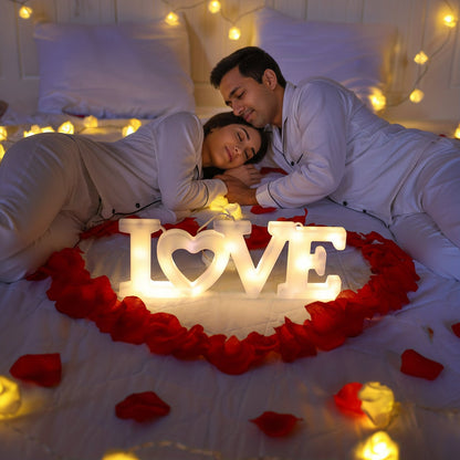 Heart-Shaped LED Night Light – Battery-Powered Wall Decor, Perfect Valentine’s Gift