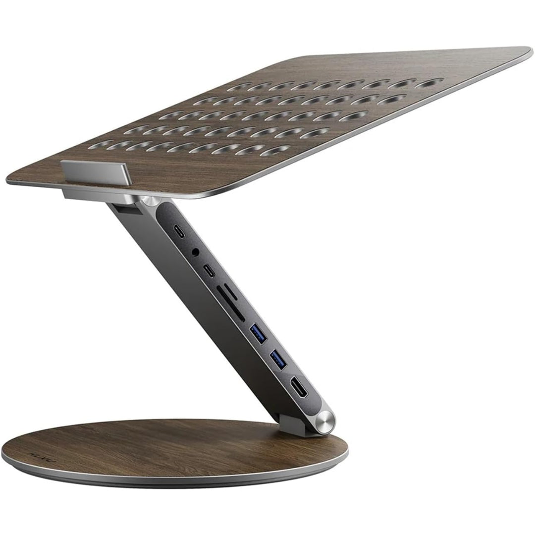 Adjustable Rotating USB-C Laptop Docking Station and Stand