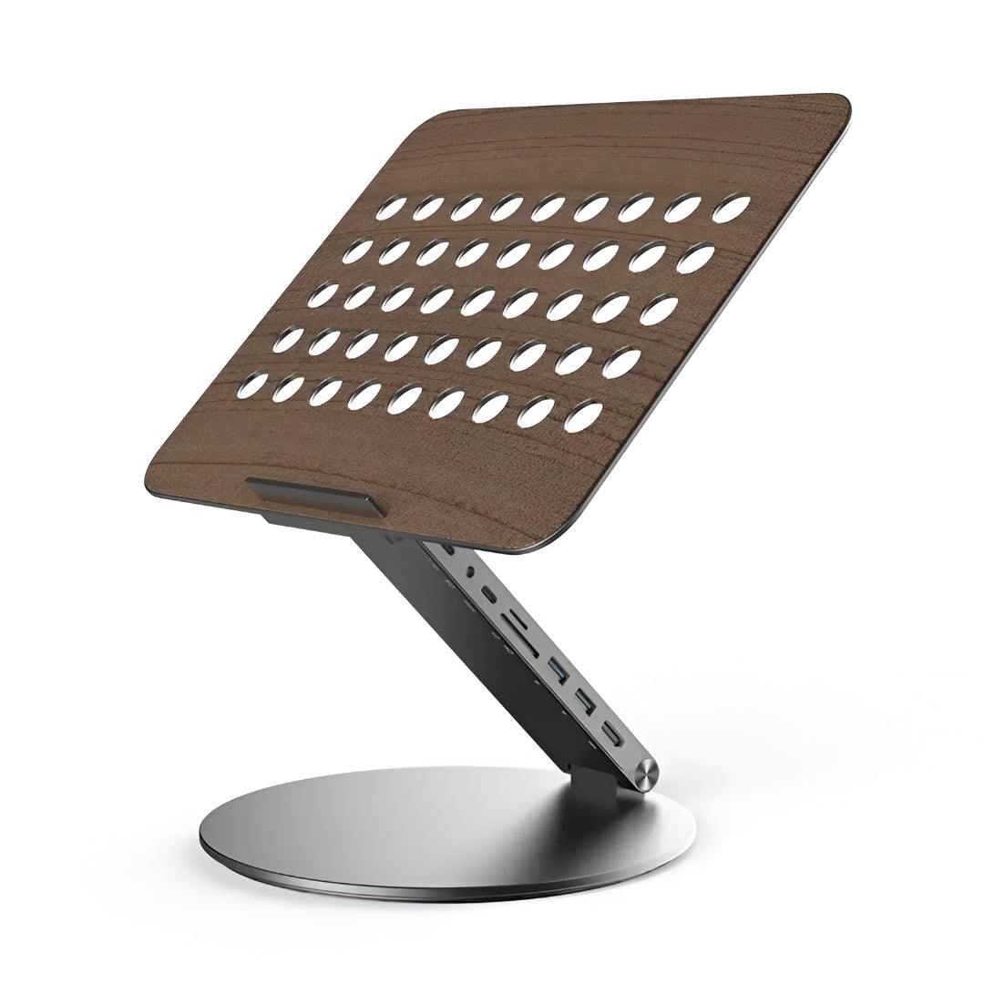 Adjustable Rotating USB-C Laptop Docking Station and Stand