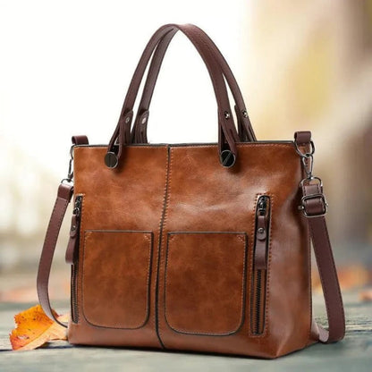 Chic Women's Tote Bag - Vintage-Style Office & Travel Handbag
