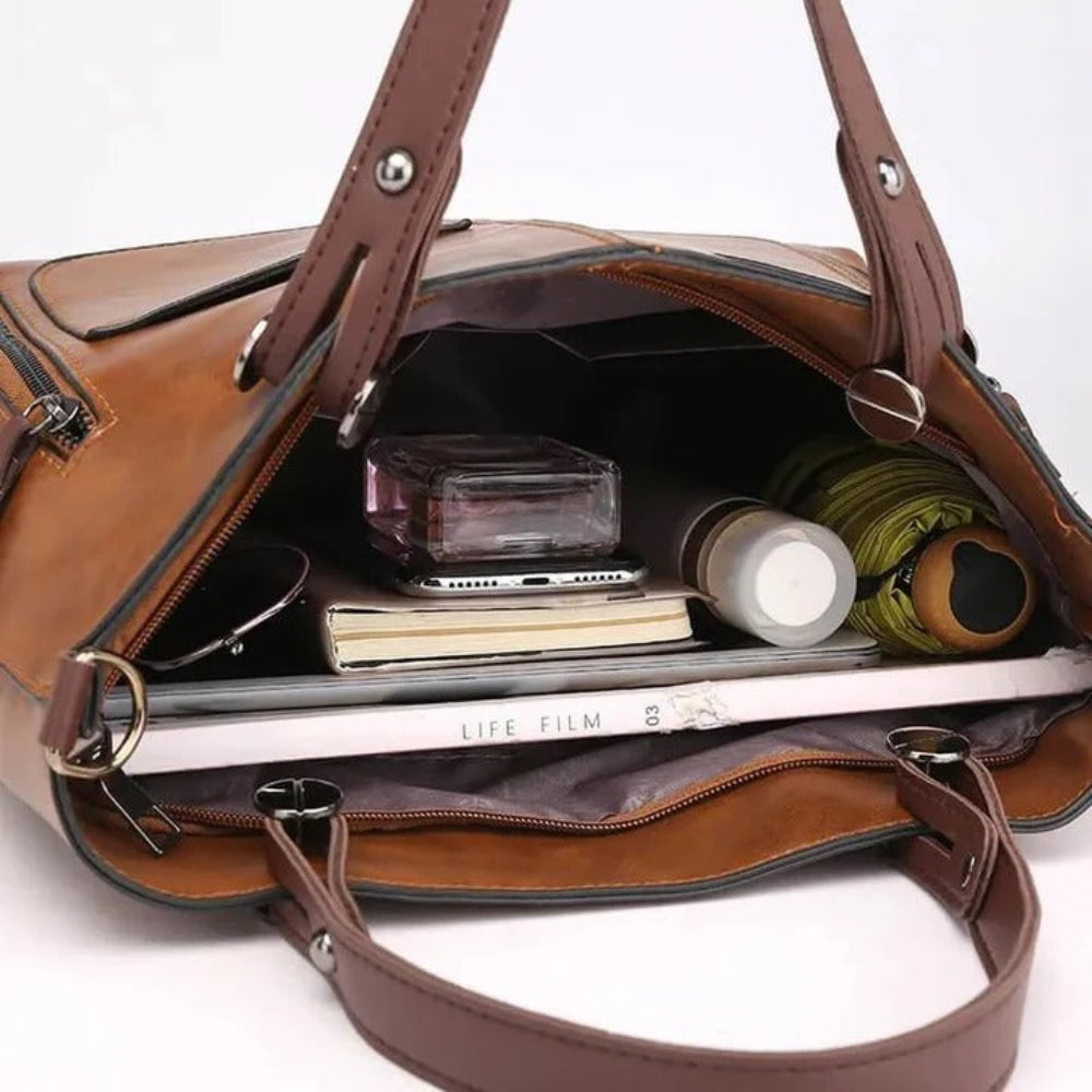 Chic Women's Tote Bag - Vintage-Style Office & Travel Handbag
