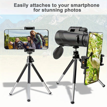 HD Monocular Telescope Phone Adapter for Outdoor Viewing – Turn Your Smartphone into a Powerful Scope