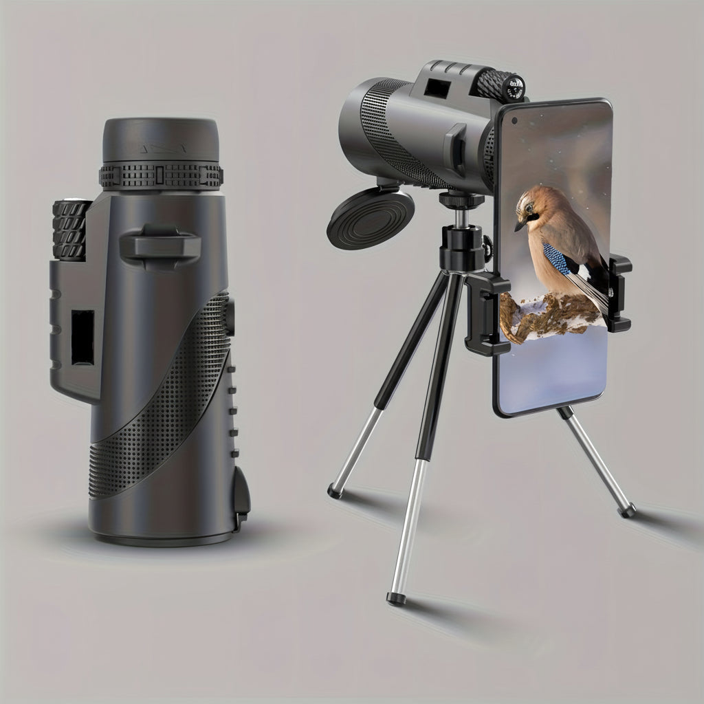 HD Monocular Telescope Phone Adapter for Outdoor Viewing – Turn Your Smartphone into a Powerful Scope