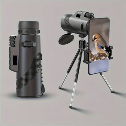 HD Monocular Telescope Phone Adapter for Outdoor Viewing – Turn Your Smartphone into a Powerful Scope