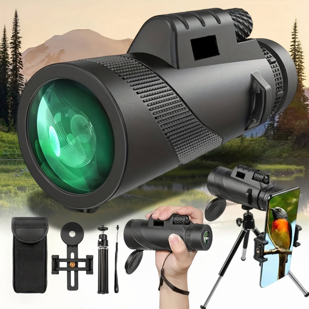 HD Monocular Telescope Phone Adapter for Outdoor Viewing – Turn Your Smartphone into a Powerful Scope