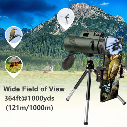 HD Monocular Telescope Phone Adapter for Outdoor Viewing – Turn Your Smartphone into a Powerful Scope