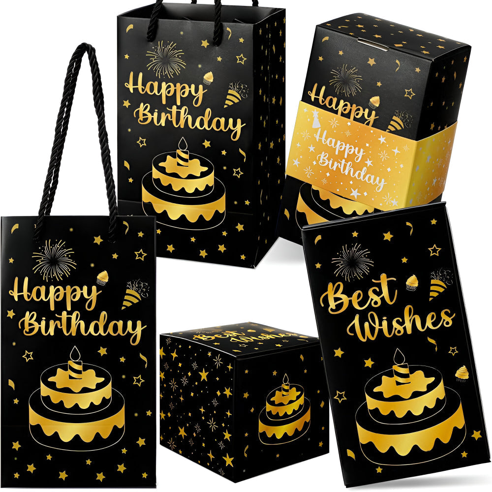 Celebration Gift Box: Pop-Up Surprise Card Set with Message Holder