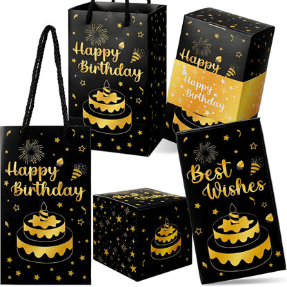 Celebration Gift Box: Pop-Up Surprise Card Set with Message Holder