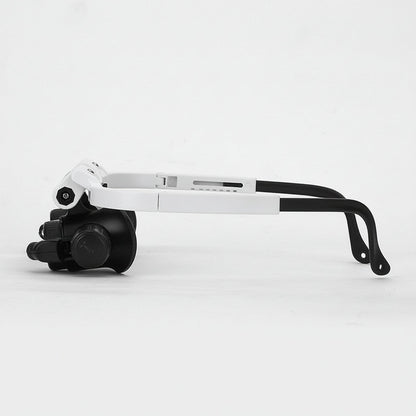 Hands-Free LED Light Magnifier Headset with Adjustable Headband and Lens