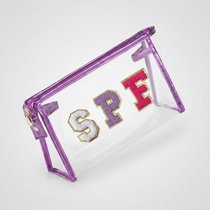 Clear Travel Makeup Bag - Transparent Cosmetic Pouch for Beach Trips, Ideal Mother's Day Gift