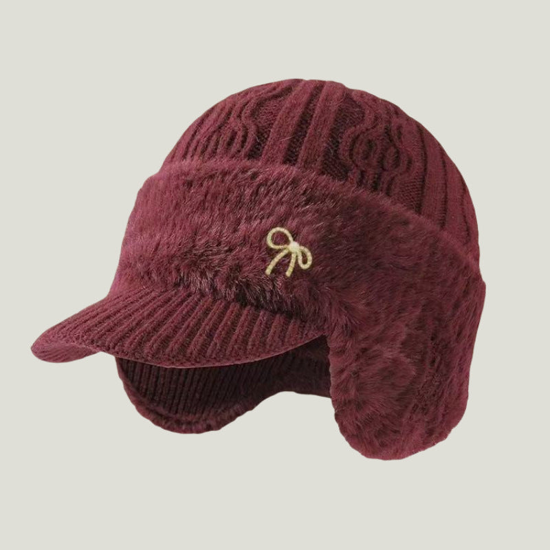 Cozy Winter Trapper Hat with Ear Flaps - Knit Cap