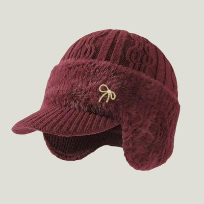 Cozy Winter Trapper Hat with Ear Flaps - Knit Cap