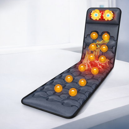 Heated Full-Body Massage Mat with Vibration Motors - Foldable Relaxation Pad for Deep Tissue Relief