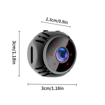 Compact WiFi Security Camera with Night Vision and Motion Detection
