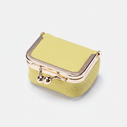 Genuine Leather Mini Jewelry Box with Gold Clasp – Travel-Friendly Organizer