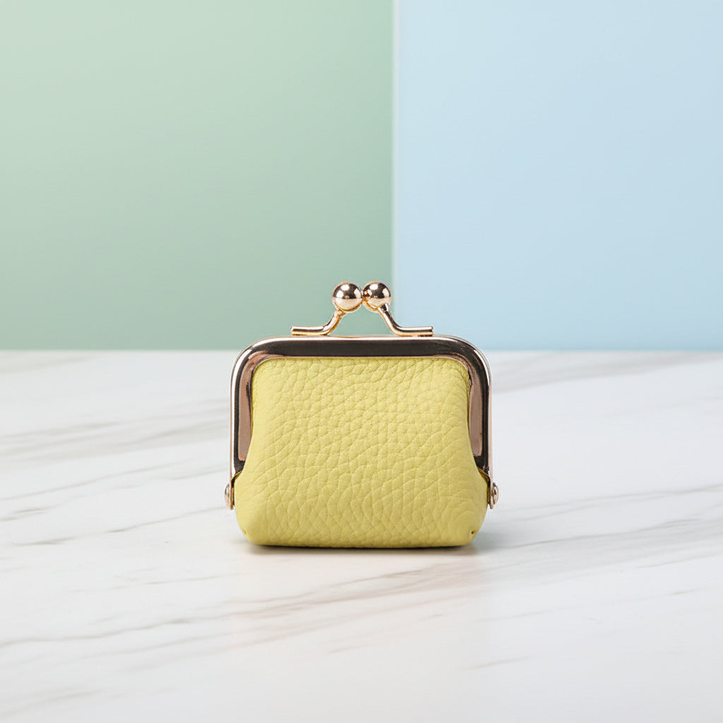 Genuine Leather Mini Jewelry Box with Gold Clasp – Travel-Friendly Organizer