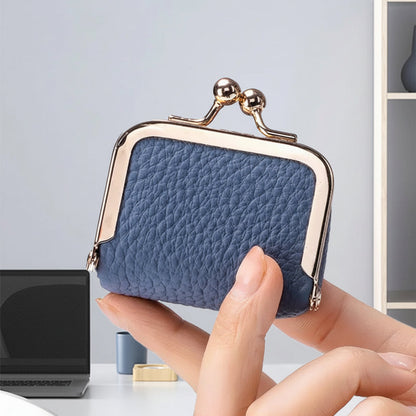 Genuine Leather Mini Jewelry Box with Gold Clasp – Travel-Friendly Organizer