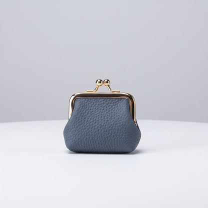 Genuine Leather Mini Jewelry Box with Gold Clasp – Travel-Friendly Organizer