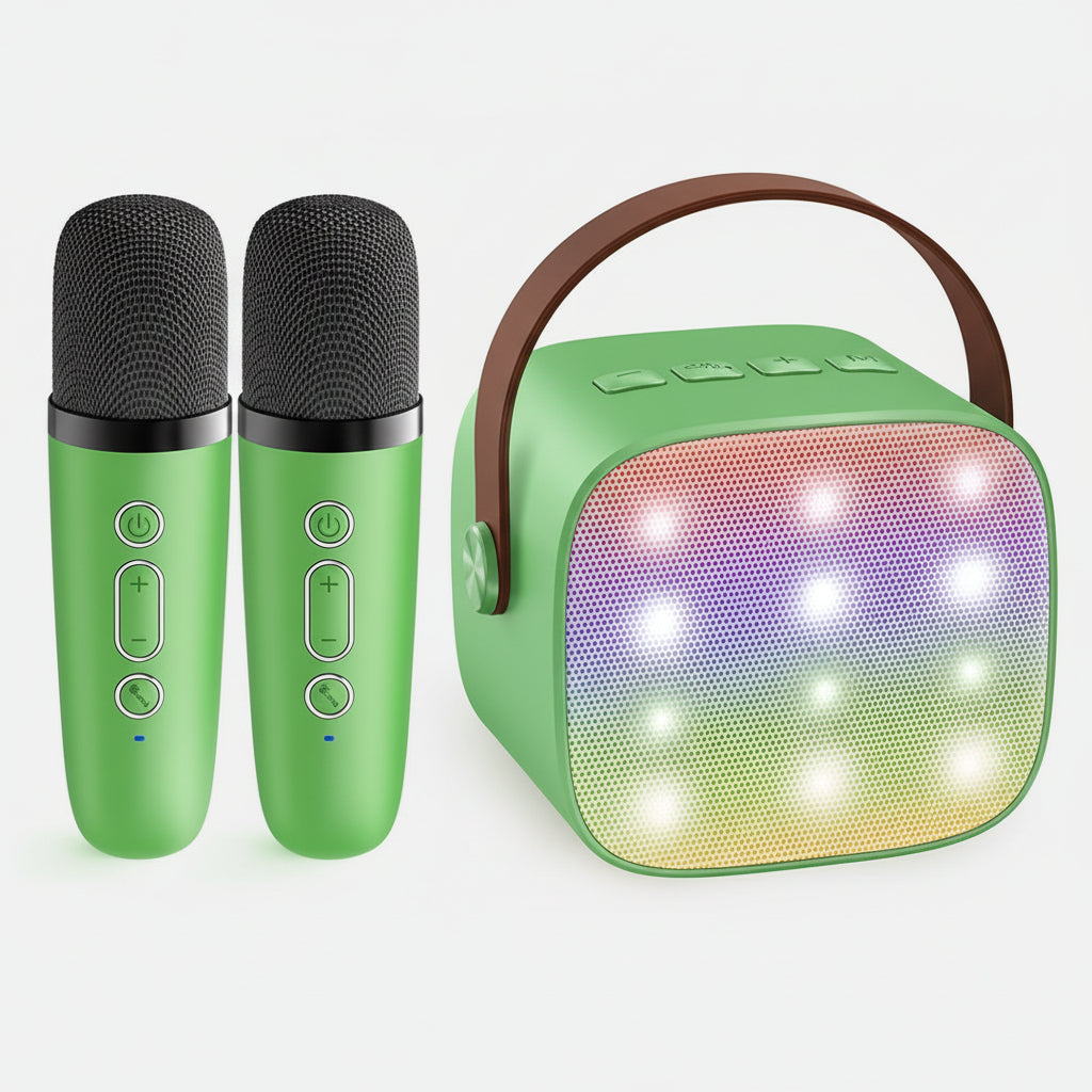 Bluetooth Karaoke Machine: Portable Speaker with Wireless Microphones