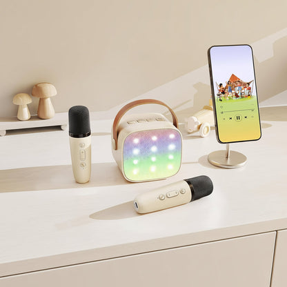Bluetooth Karaoke Machine: Portable Speaker with Wireless Microphones