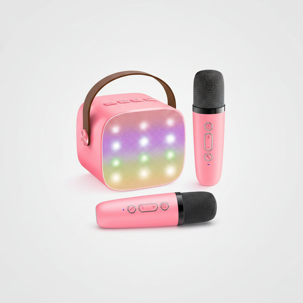 Bluetooth Karaoke Machine: Portable Speaker with Wireless Microphones