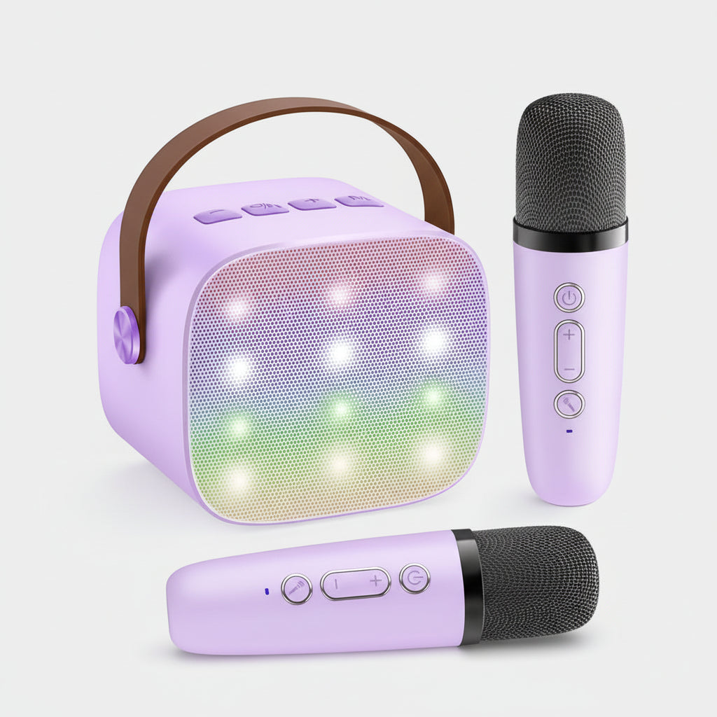 Bluetooth Karaoke Machine: Portable Speaker with Wireless Microphones