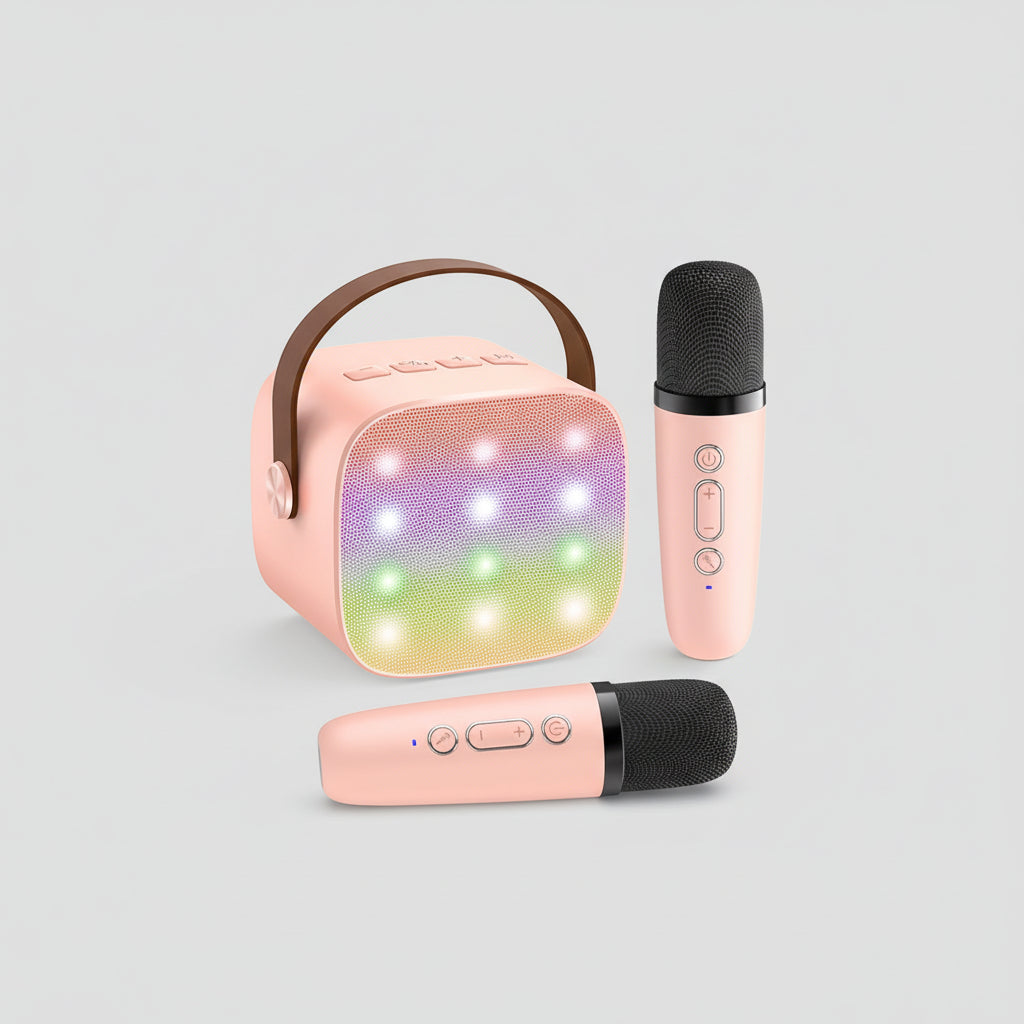 Bluetooth Karaoke Machine: Portable Speaker with Wireless Microphones