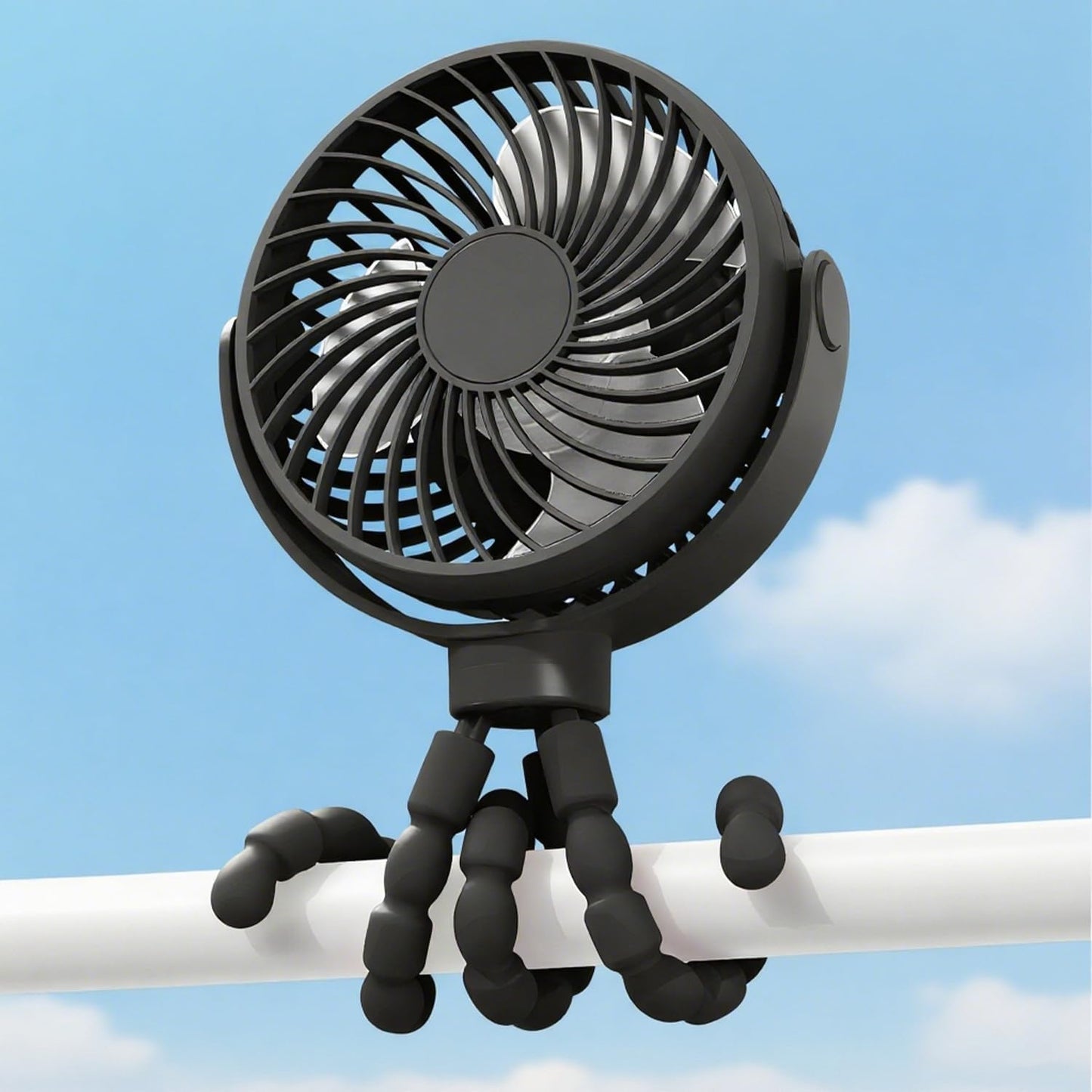 Clip-On Portable Stroller Fan — Battery-Operated Personal Cooling On the Go