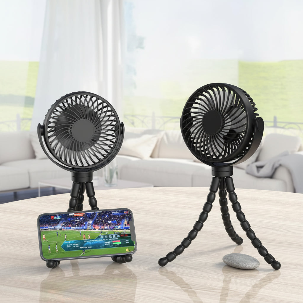 Clip-On Portable Stroller Fan — Battery-Operated Personal Cooling On the Go