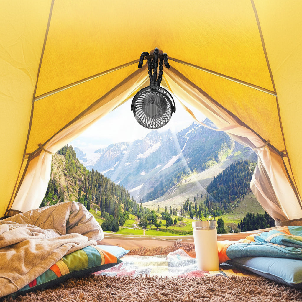 Clip-On Portable Stroller Fan — Battery-Operated Personal Cooling On the Go