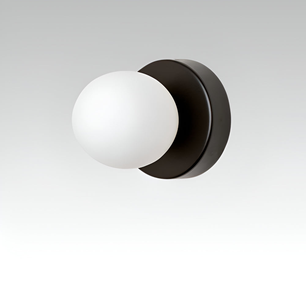 Glass Globe Wall Sconce Light – Indoor Round Mount Lamp