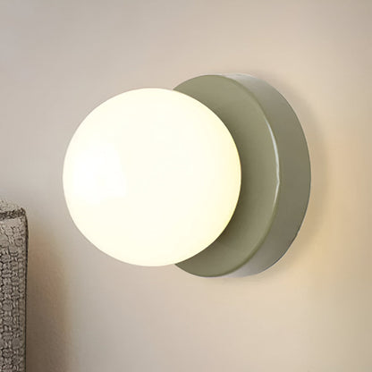 Glass Globe Wall Sconce Light – Indoor Round Mount Lamp